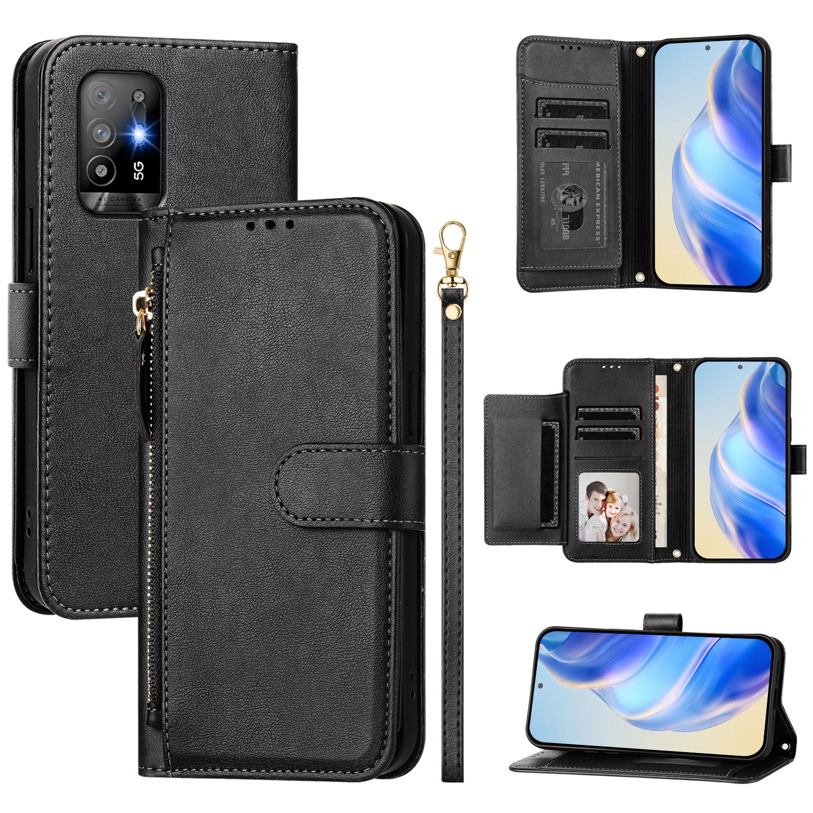 Oppo A78 - Luxury Leather Flip Cover for Oppo