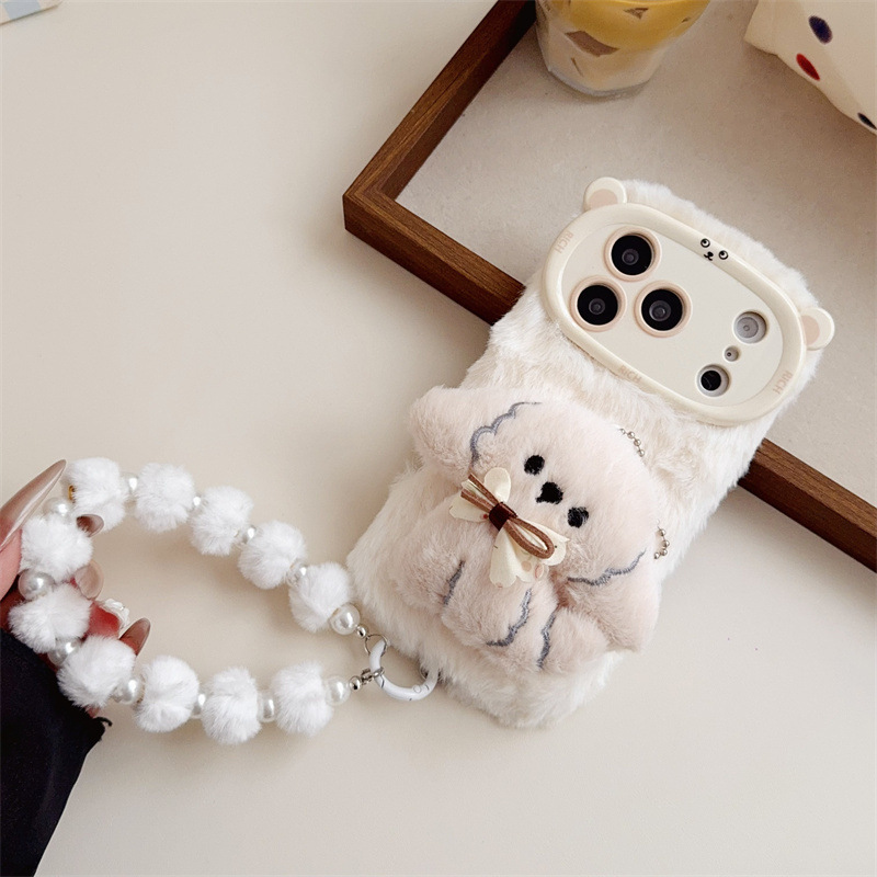 3D Cartoon Bowknot Puppy Warm  - đánh giá và giá Apple Iphone 16