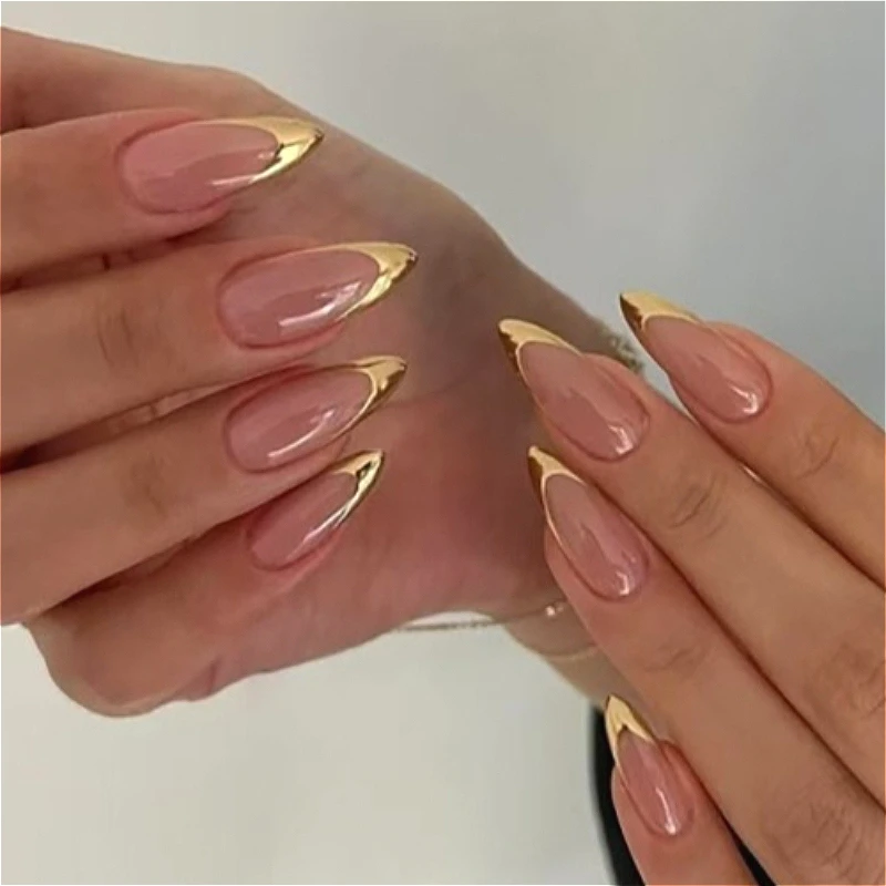 24Pcs Elegant Almond Press On  - đánh giá và giá Full Cover Adhesive