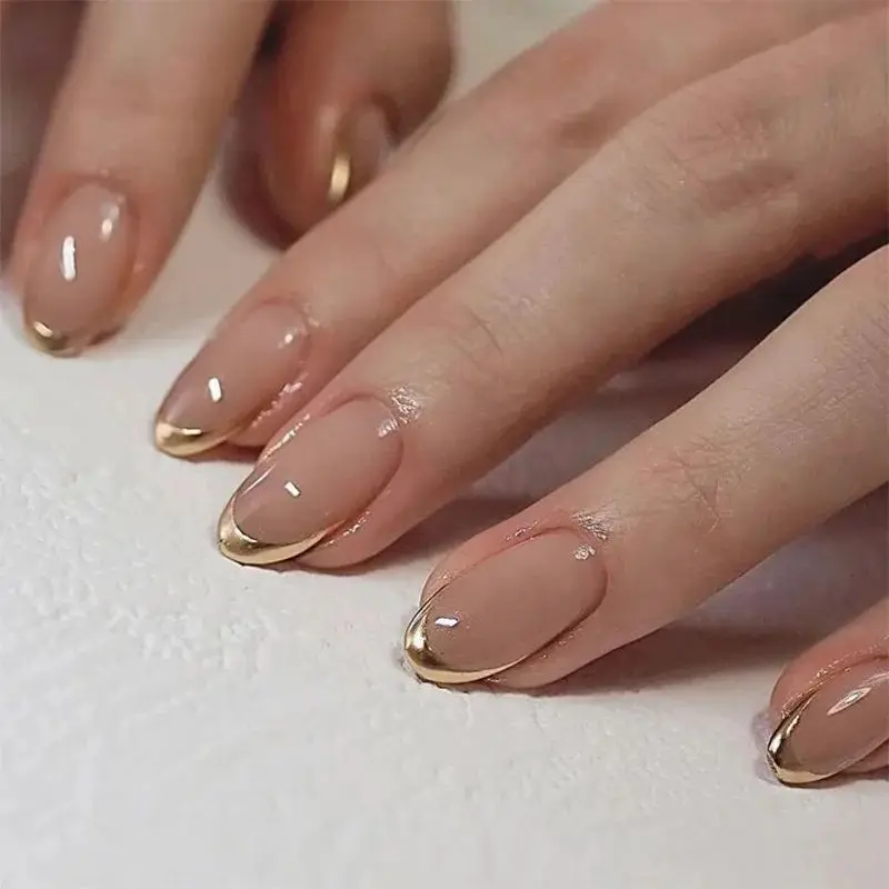 24Pcs Elegant Almond Press On  - đánh giá và giá Full Cover Adhesive