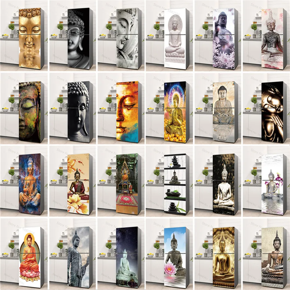 Buddha Art Vinyl Fridge Sticke - đánh giá và giá Full Cover Adhesive