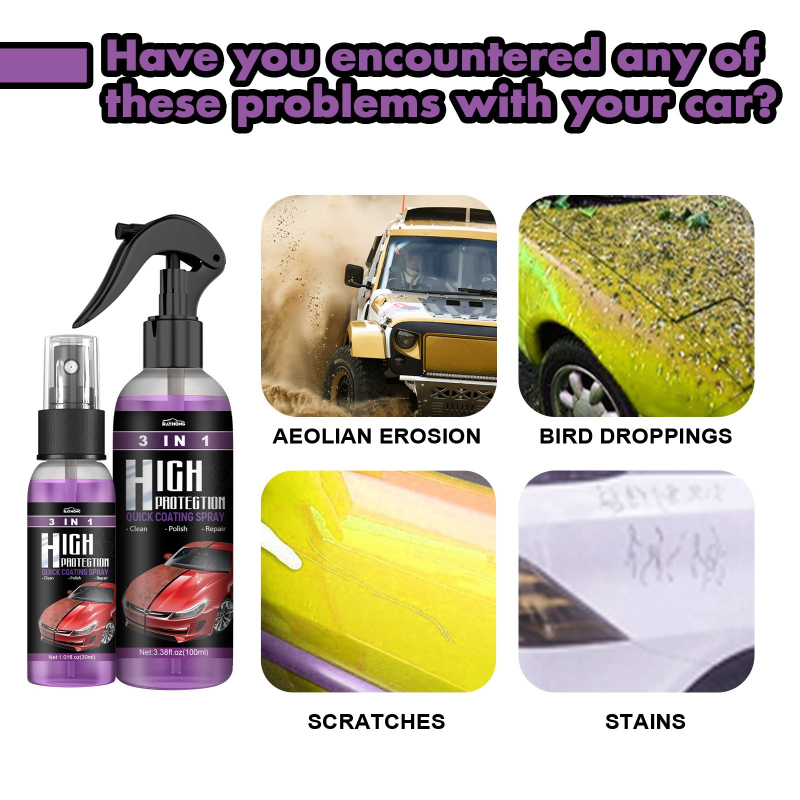 3 IN 1 Car Ceramic Coating Spr - đánh giá và giá Nano Liquid Coating